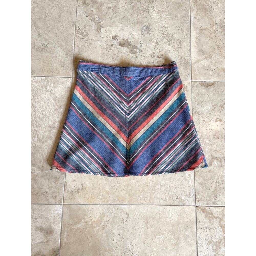 Free People NWOT striped A-line mini skirt, 8